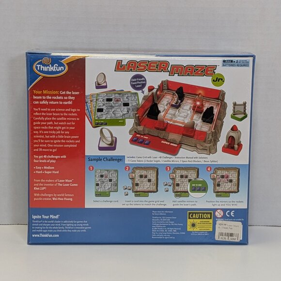 ThinkFun Laser Maze Jr Board Game Science Logic Juniors STEM Educational New - Picture 2 of 8